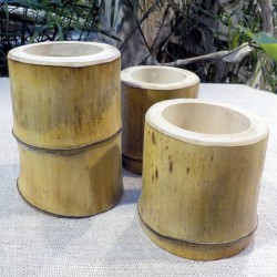Pencil holder bamboo - ø 5-6 cm